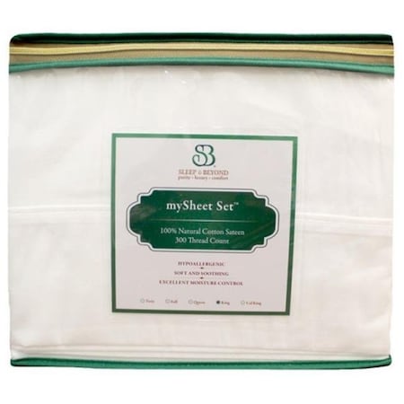 Sleep & Beyond Sleep & Beyond MSSCKN 100 Percentage Natural Cotton Sheet Set - Cal King; Up To 18 in. MSSCKN